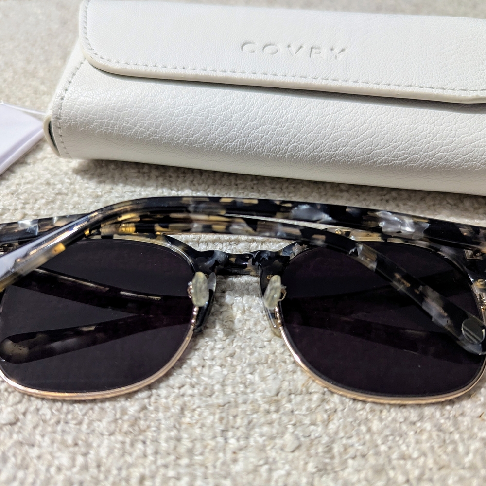 Covry Atik Cloud Tortoiseshell Sunglasses with Mirror-style Lenses - Picture 6 of 11